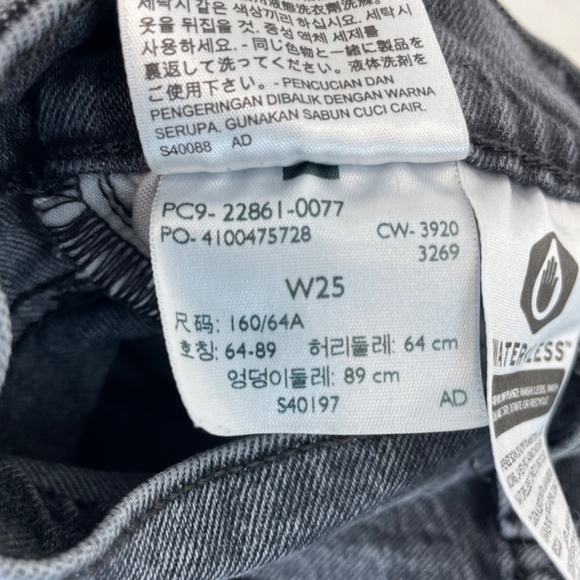 Levis High Waist Skinny Jean Black Wash Women’s Size 25 VINTAGE - Picture 15 of 16